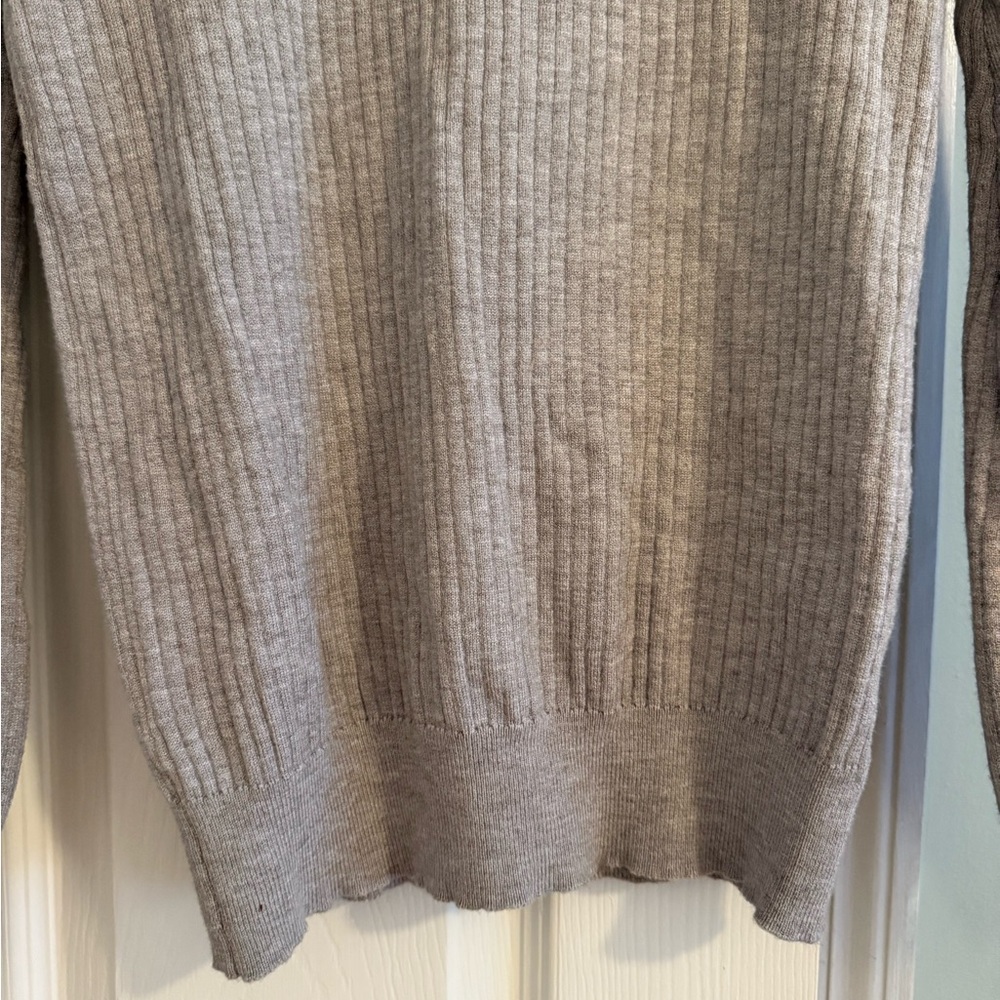&Merci Gray Ruffled Sweater - Picture 3 of 7